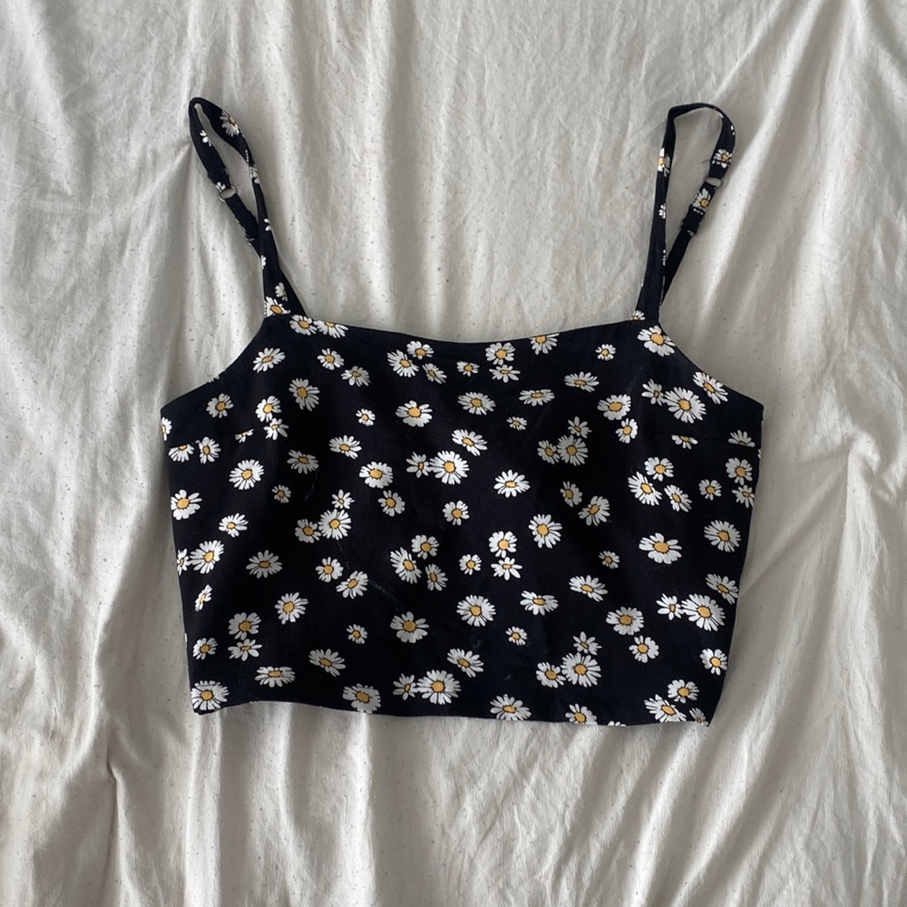 Floral Hollister top with tie back.